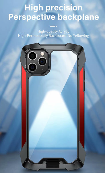 New Hybrid Metal Silicone Drop Resistance Protective Bumper Case For iPhone 11 12 Pro Max Series