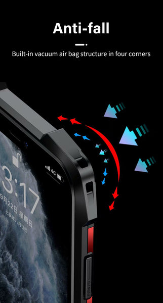 New Hybrid Metal Silicone Drop Resistance Protective Bumper Case For iPhone 11 12 Pro Max Series