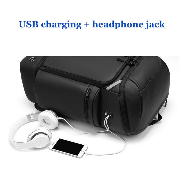 New Large Capacity Anti-Theft 17 Inch Laptop Bag Mountaineer Outdoor Travel Backpack With USB Charging Port Shoe Compartment