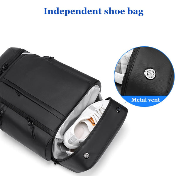 New Large Capacity Anti-Theft 17 Inch Laptop Bag Mountaineer Outdoor Travel Backpack With USB Charging Port Shoe Compartment