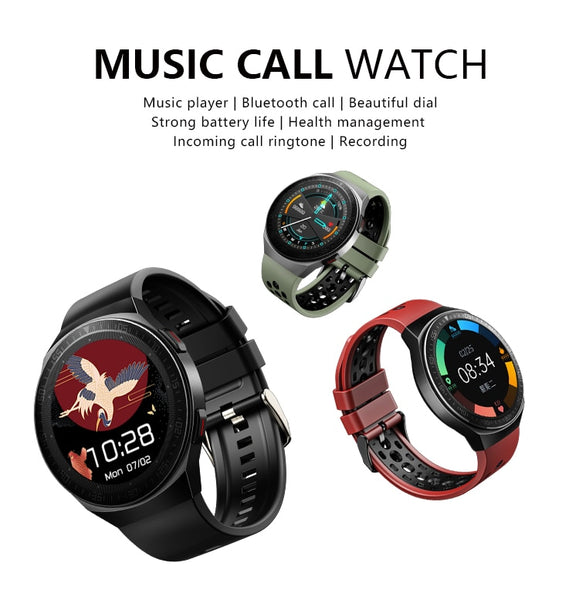 New 8GB Memory Full Touch Screen Smart Watch Fitness Tracker With Music Call Features For Android IOS