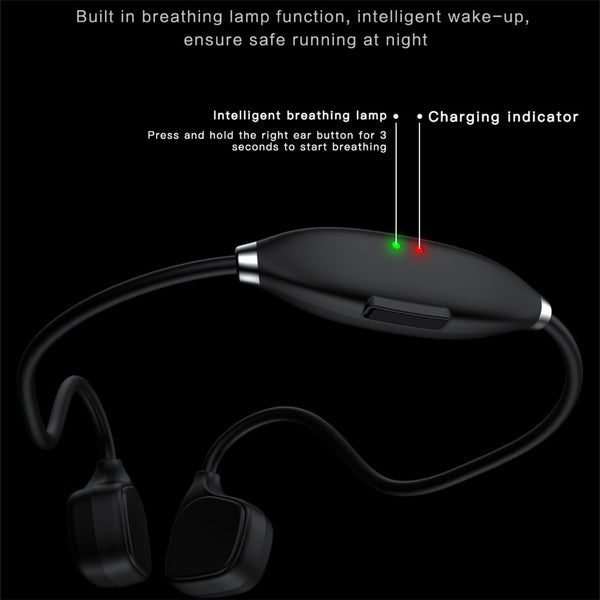 New Wireless Bluetooth Open-Ear Bone Conduction HD Stereo Sports Earbuds Headset With Microphone For Android IOS