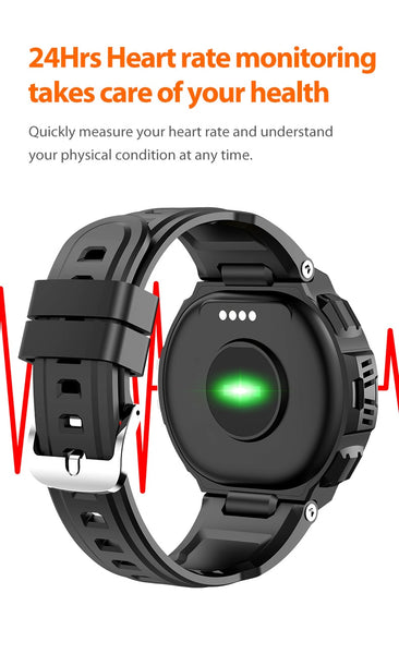New Multi-Mode Sports Outdoor Rugged Fitness Tracker Smart Watch With Bluetooth Call & Music Features For Android IOS