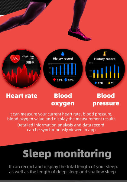 New Fitness Sleep Tracker Sports Smart Watch With Bluetooth Calling Feature For Android IOS