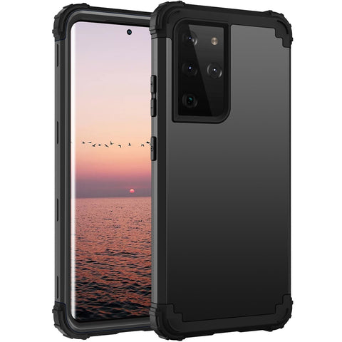 New 3-Layer Hybrid Impact Resistant Protective Shell Cover Bumper Case For Samsung Galaxy S21 Plus Ultra 5G Series
