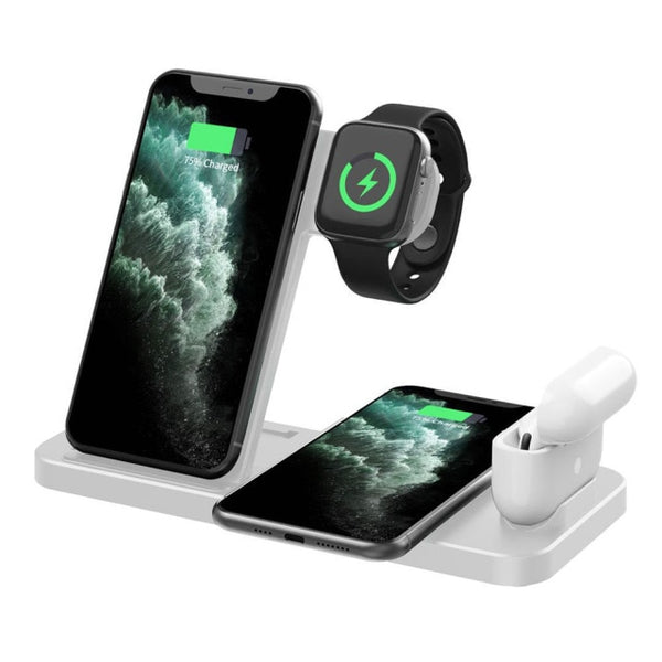 New 4-in-1 QI Wireless Fast Charging Dock Station For Apple Watch Airpods iPhones