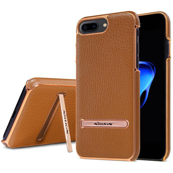 New Leather Case for iPhone 7 Plus Leather Case with Adjustable Metal Stand