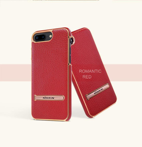 New Leather Case for iPhone 7 Plus Leather Case with Adjustable Metal Stand