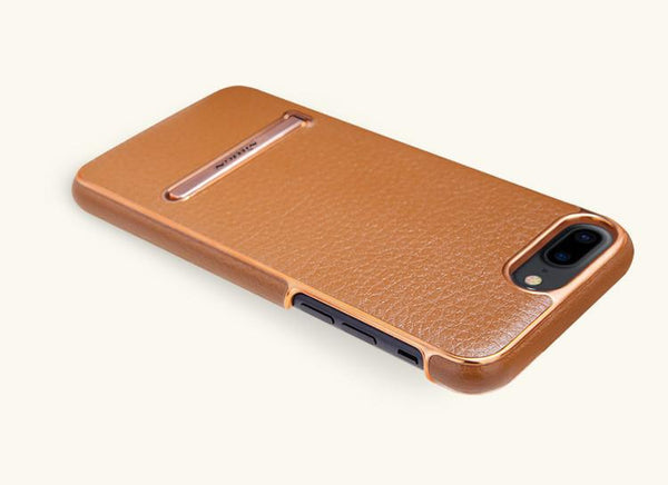 New Leather Case for iPhone 7 Plus Leather Case with Adjustable Metal Stand