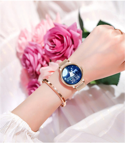 New Full Touch Screen Fitness Tracker Pedometer Lady's Smart Watch For Android iPhones