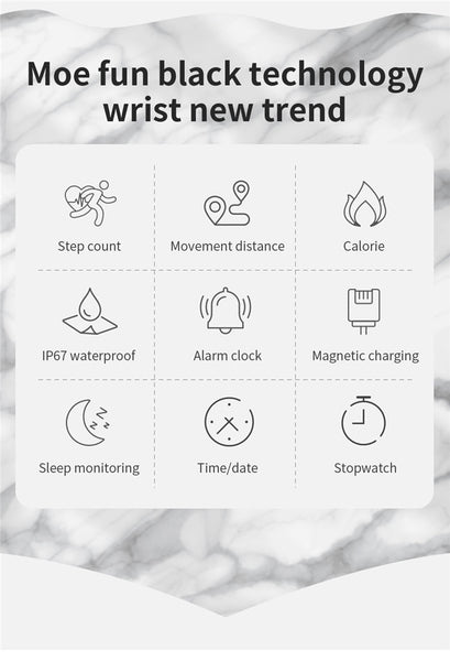 New Full Touch Screen Fitness Tracker Pedometer Lady's Smart Watch For Android iPhones