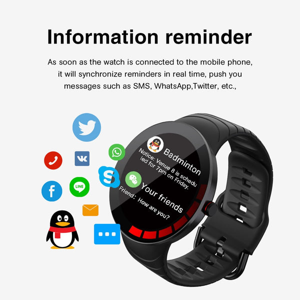 New IP68 Waterproof Full Touch Screen Custom Watch Dial Fitness Tracker Smart Watch For Android IOS