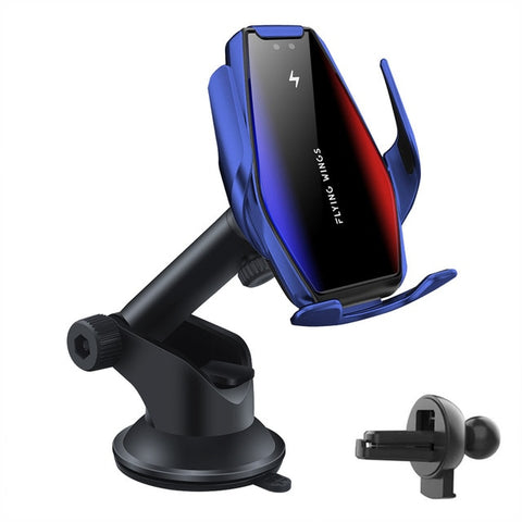 New Automatic Clamping Air Vent Car Holder 15W QI Wireless Charger Mount For Samsung Galaxy S22 S21 S20 & iPhone 14 13 12 Series