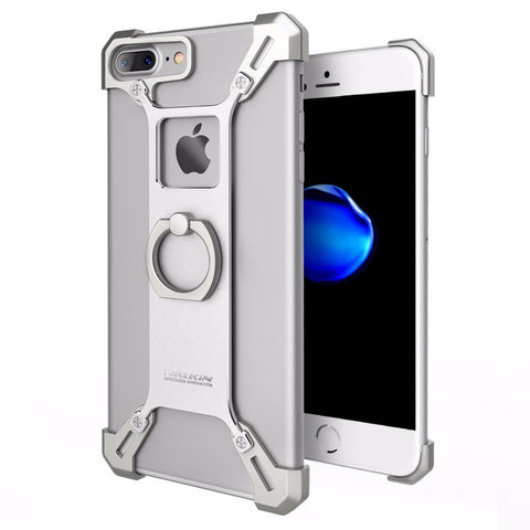 New Stylish Alloy Smart Luxury Case with Ring Kickstand for Apple iPhone 6 / 6S / 7 / 7 Plus / Huawei.