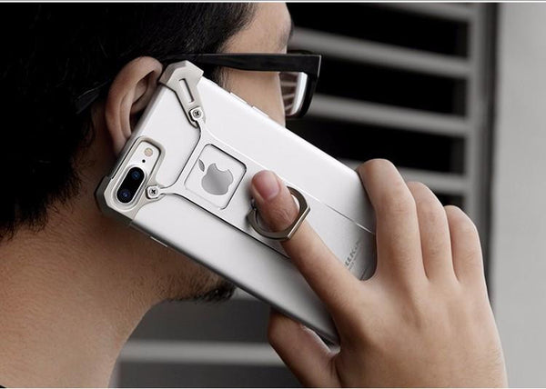 New Stylish Alloy Smart Luxury Case with Ring Kickstand for Apple iPhone 6 / 6S / 7 / 7 Plus / Huawei.
