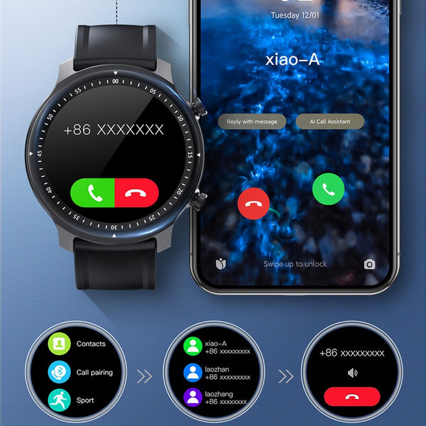 New Unisex Fitness Tracker Water-Resistant Smart Watch With Bluetooth Call Feature For Android IOS