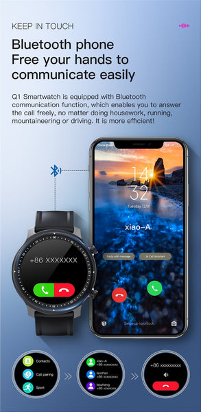 New Unisex Fitness Tracker Water-Resistant Smart Watch With Bluetooth Call Feature For Android IOS