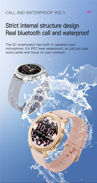 New Unisex Fitness Tracker Water-Resistant Smart Watch With Bluetooth Call Feature For Android IOS