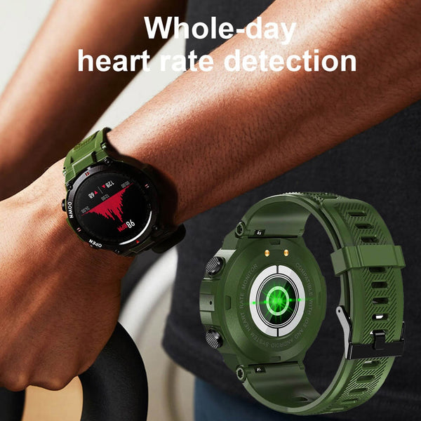 New Metallic Sport Fitness Tracker Smartwatch With Music Control For Android IOS