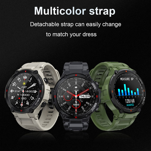 New Metallic Sport Fitness Tracker Smartwatch With Music Control For Android IOS