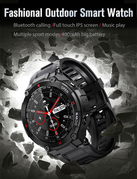 New Metallic Sport Fitness Tracker Smartwatch With Music Control For Android IOS