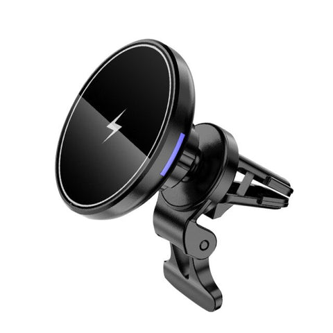 New Magnetic QI Wireless 15W Mini Charger Car Vent Holder For Samsung Galaxy S22 S21 S20 & iPhone 14 13 12 Series