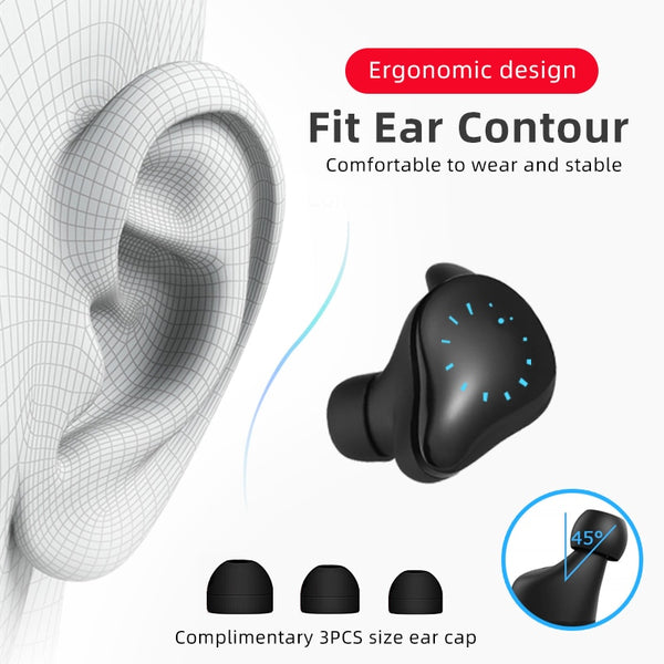 New Bluetooth Wireless Stereo IPX7 Waterproof Touch Control Earbuds With LED Display
