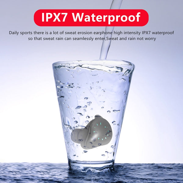 New Bluetooth Wireless Stereo IPX7 Waterproof Touch Control Earbuds With LED Display