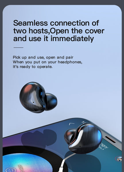 New Bluetooth Wireless Gaming Earbuds Headset With Charging Box For iPhones Androids