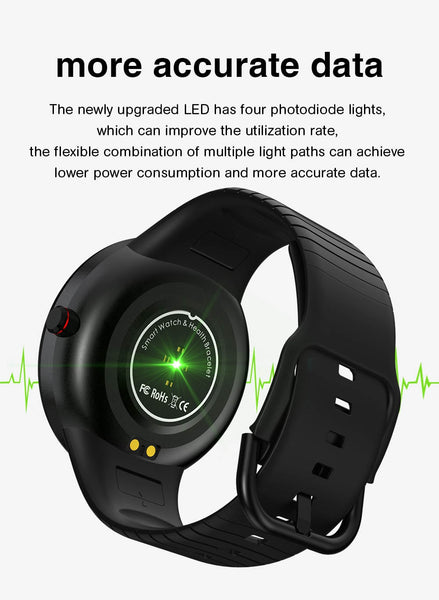 New IP68 Waterproof Full Touch Screen Custom Watch Dial Fitness Tracker Smart Watch For Android IOS