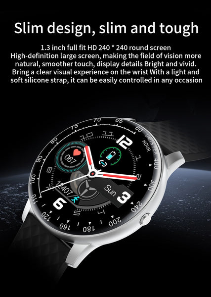 New IP68 Waterproof Sports Fitness Tracker Smart Watch For Android IOS