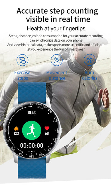 New IP68 Waterproof Sports Fitness Tracker Smart Watch For Android IOS
