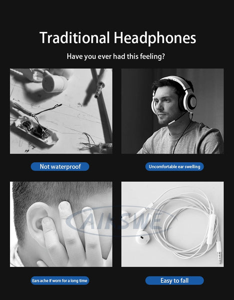 New IPX8 Waterproof MP3 Music Player Bone Conduction Swimming Headphones Earbuds Headset