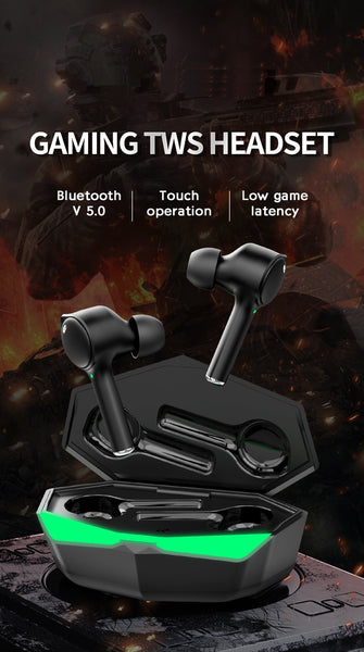 New True Wireless Low Latency Bluetooth Water-Resistant Noise Cancelling HiFi Bass Headset Gaming Earbuds With Mic