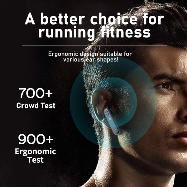New True Wireless Bluetooth Water-Resistant Ultra Light Sports Stereo Headset Earbuds With Microphone