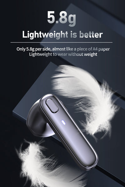 New True Wireless Bluetooth Water-Resistant Ultra Light Sports Stereo Headset Earbuds With Microphone
