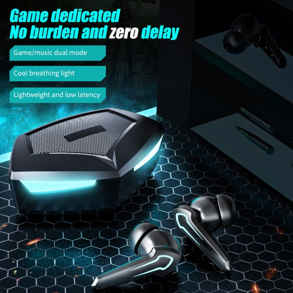 New Wireless Gaming Headset True Wireless Bluetooth 5.1 Ultra Low Latency Earbuds Headset With Microphone