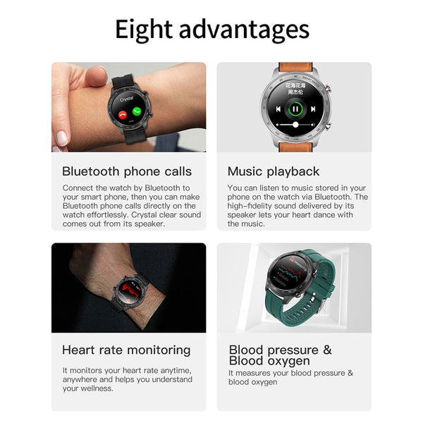 New 1.3'' Custom Dial Fitness Tracker IP68 Waterproof Smart Watch With Bluetooth Call Feature For Android IOS