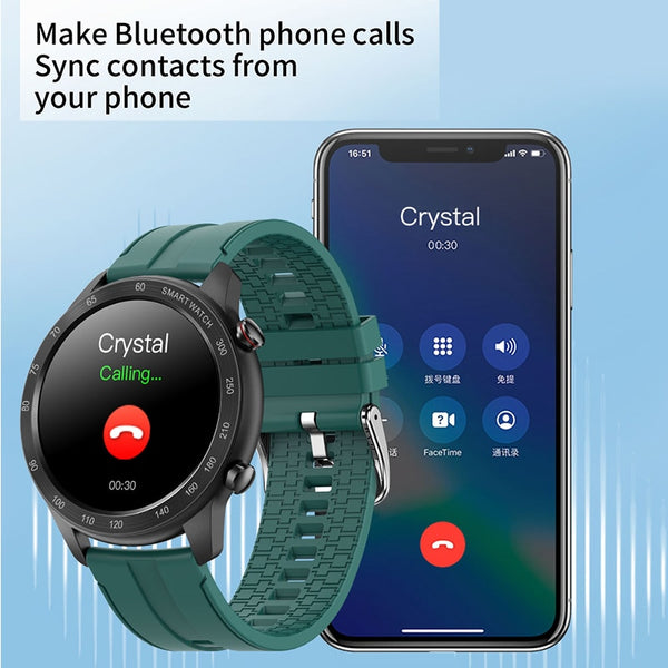 New 1.3'' Custom Dial Fitness Tracker IP68 Waterproof Smart Watch With Bluetooth Call Feature For Android IOS