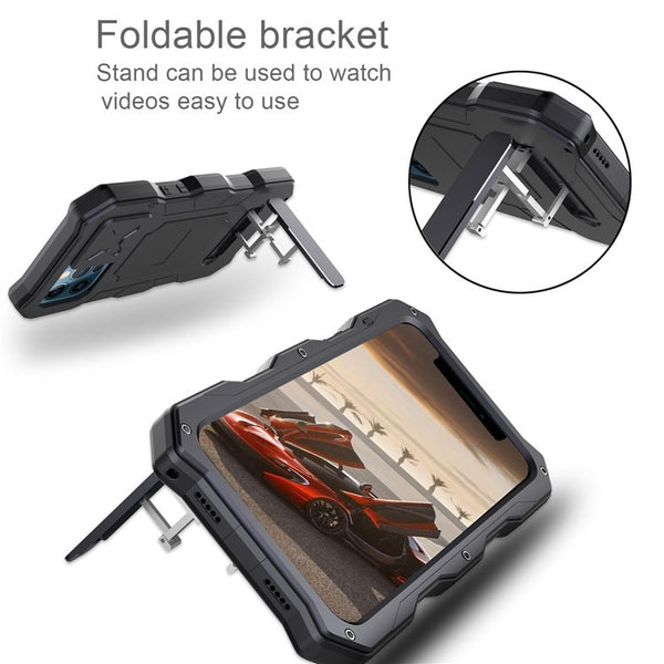 New Rugged Armor Protective Camera Slide Bumper Case With Kickstand For iPhone 13 12 Pro Max Series