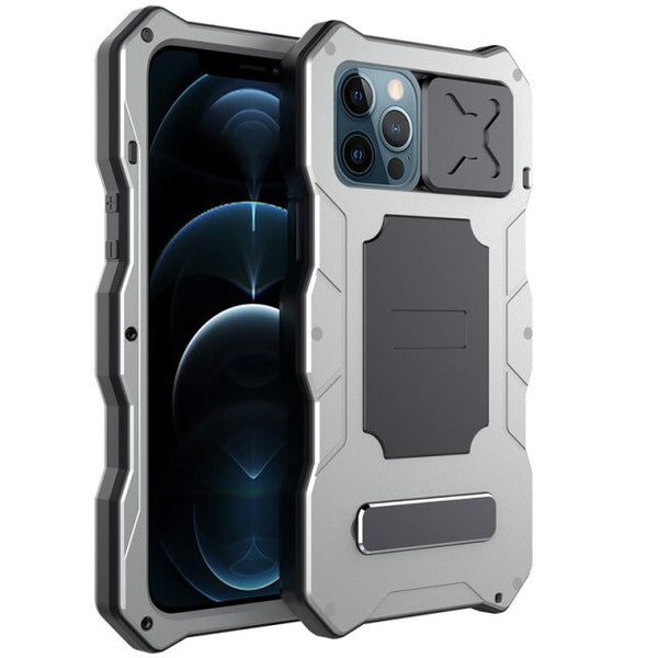 New Rugged Armor Protective Camera Slide Bumper Case With Kickstand For iPhone 13 12 Pro Max Series