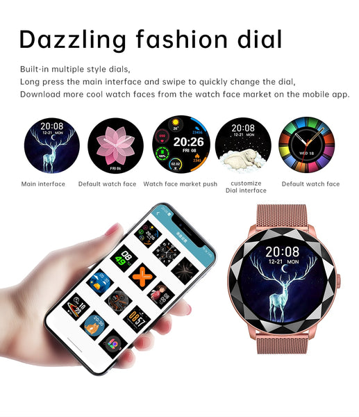 New Electronic Movement Fitness Tracker IP68 Waterproof Sports Smart Wrist Watch