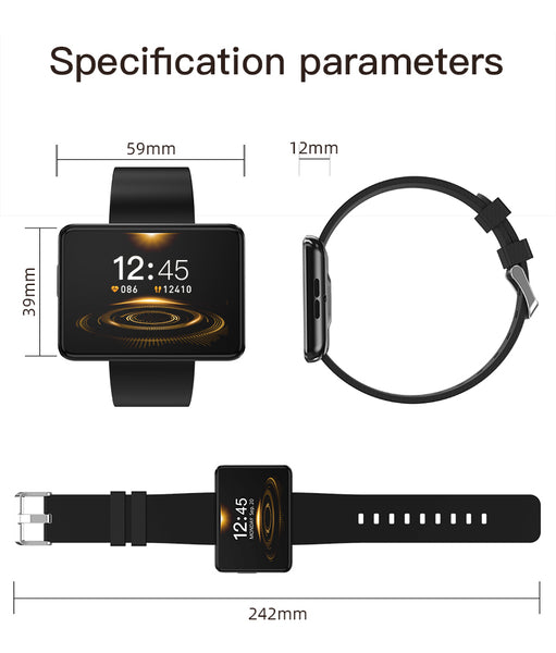 New 2.0'' IPS Large Touch Screen Smart Watch With Bluetooth 5.0 Call & Music Functions