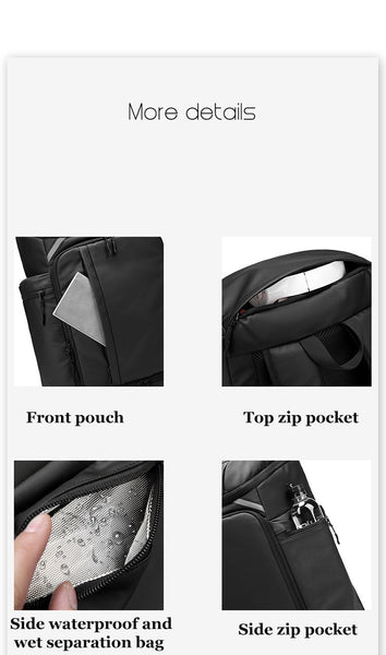 New Large Capacity Anti-Theft 17 Inch Laptop Bag Mountaineer Outdoor Travel Backpack With USB Charging Port Shoe Compartment