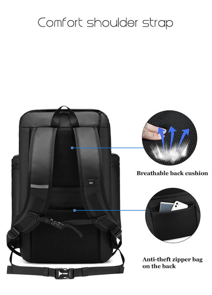 New Large Capacity Anti-Theft 17 Inch Laptop Bag Mountaineer Outdoor Travel Backpack With USB Charging Port Shoe Compartment