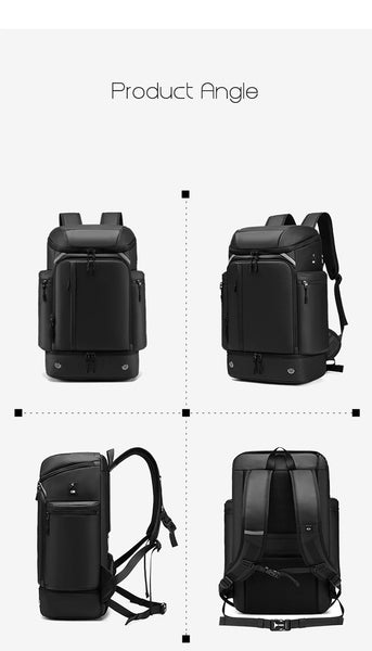 New Large Capacity Anti-Theft 17 Inch Laptop Bag Mountaineer Outdoor Travel Backpack With USB Charging Port Shoe Compartment