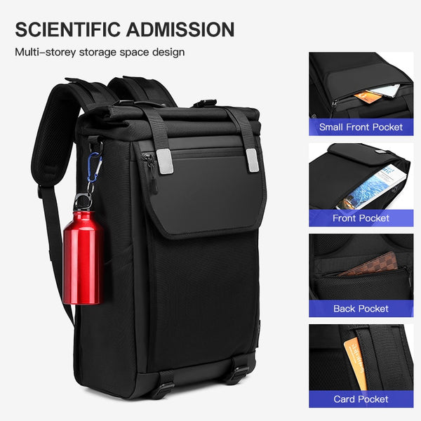 New Water-Repellent 15.6 Inch Laptop Bag USB Charging Travel Outdoor Backpack