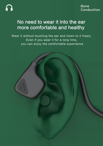 New Wireless Bluetooth Open-Ear Bone Conduction HD Stereo Sports Earbuds Headset With Microphone For Android IOS