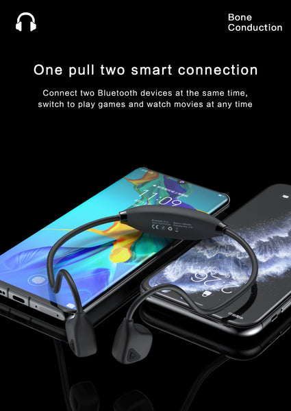 New Wireless Bluetooth Open-Ear Bone Conduction HD Stereo Sports Earbuds Headset With Microphone For Android IOS