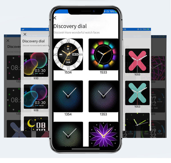 New 1.3'' Custom Dial Fitness Tracker IP68 Waterproof Smart Watch With Bluetooth Call Feature For Android IOS